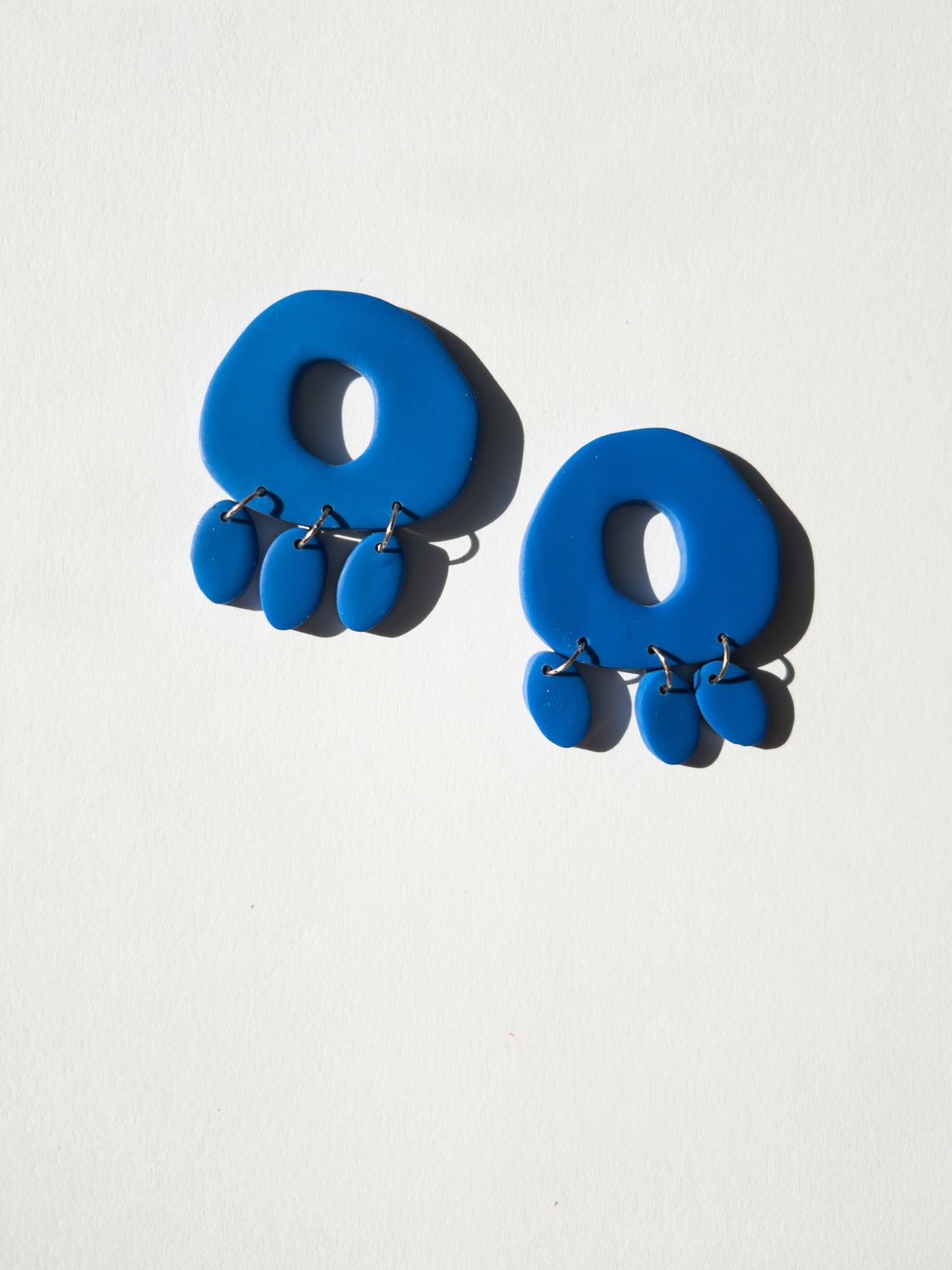 the blue jellyfish earrings