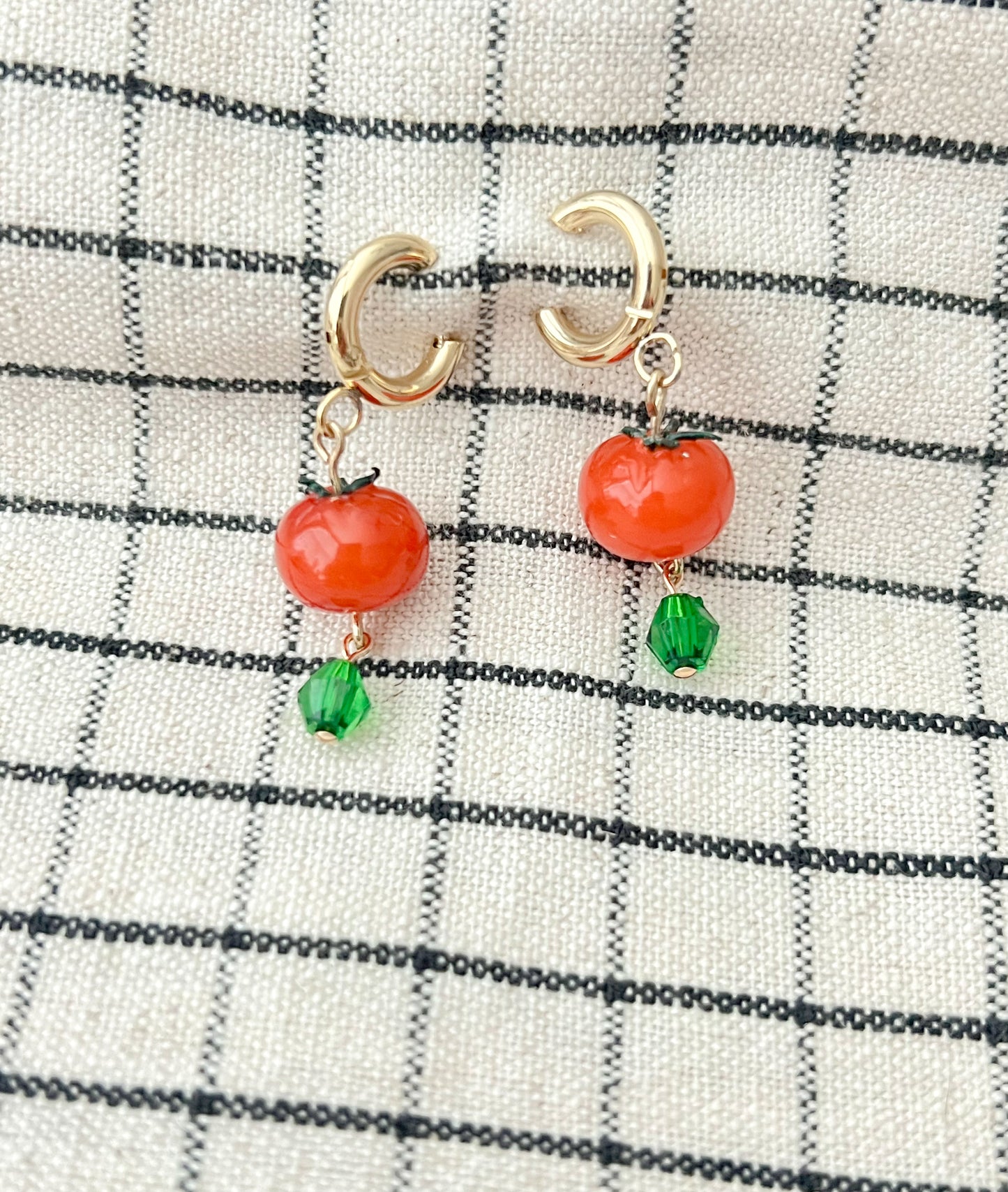 Food Charm Earrings - Add a bead or freshwater pearl (1 pair)