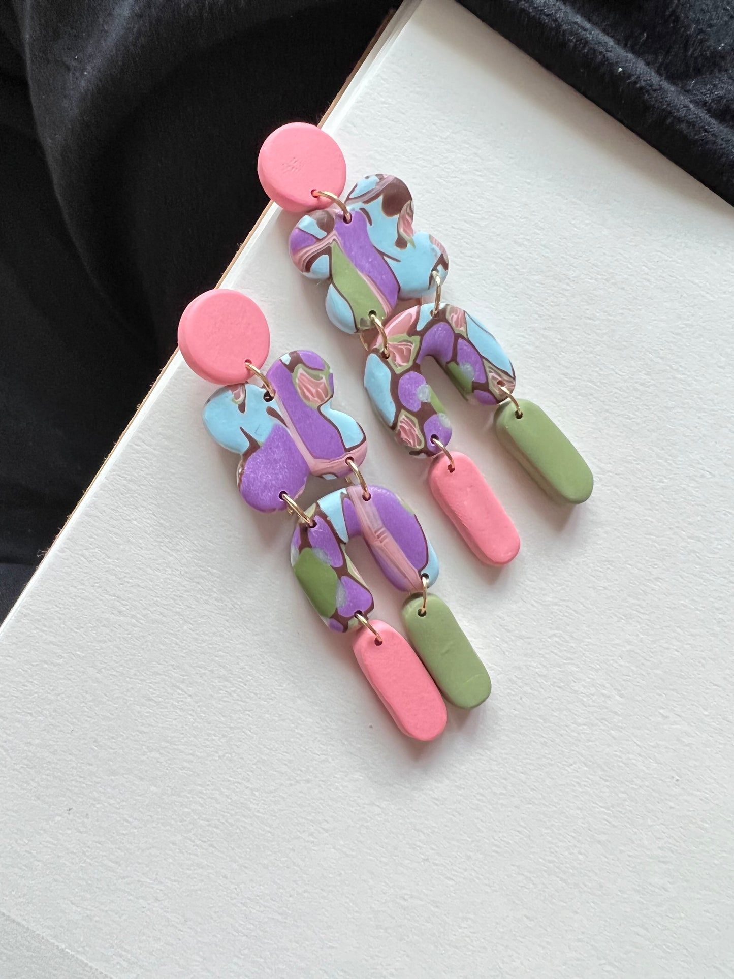x-arch dangle spring earrings
