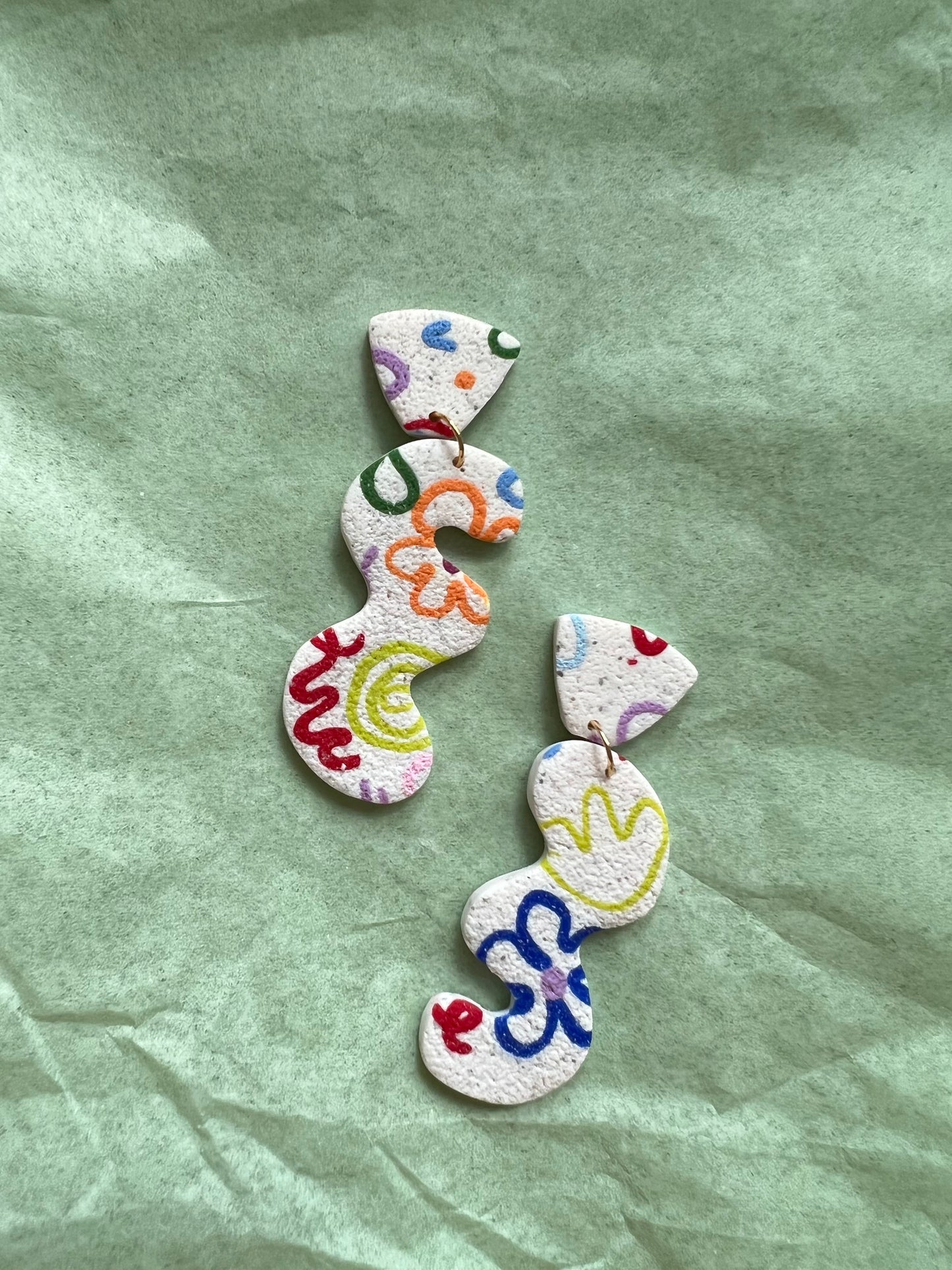 Squiggle Doodle Doo Squiggle Dangle Earrings
