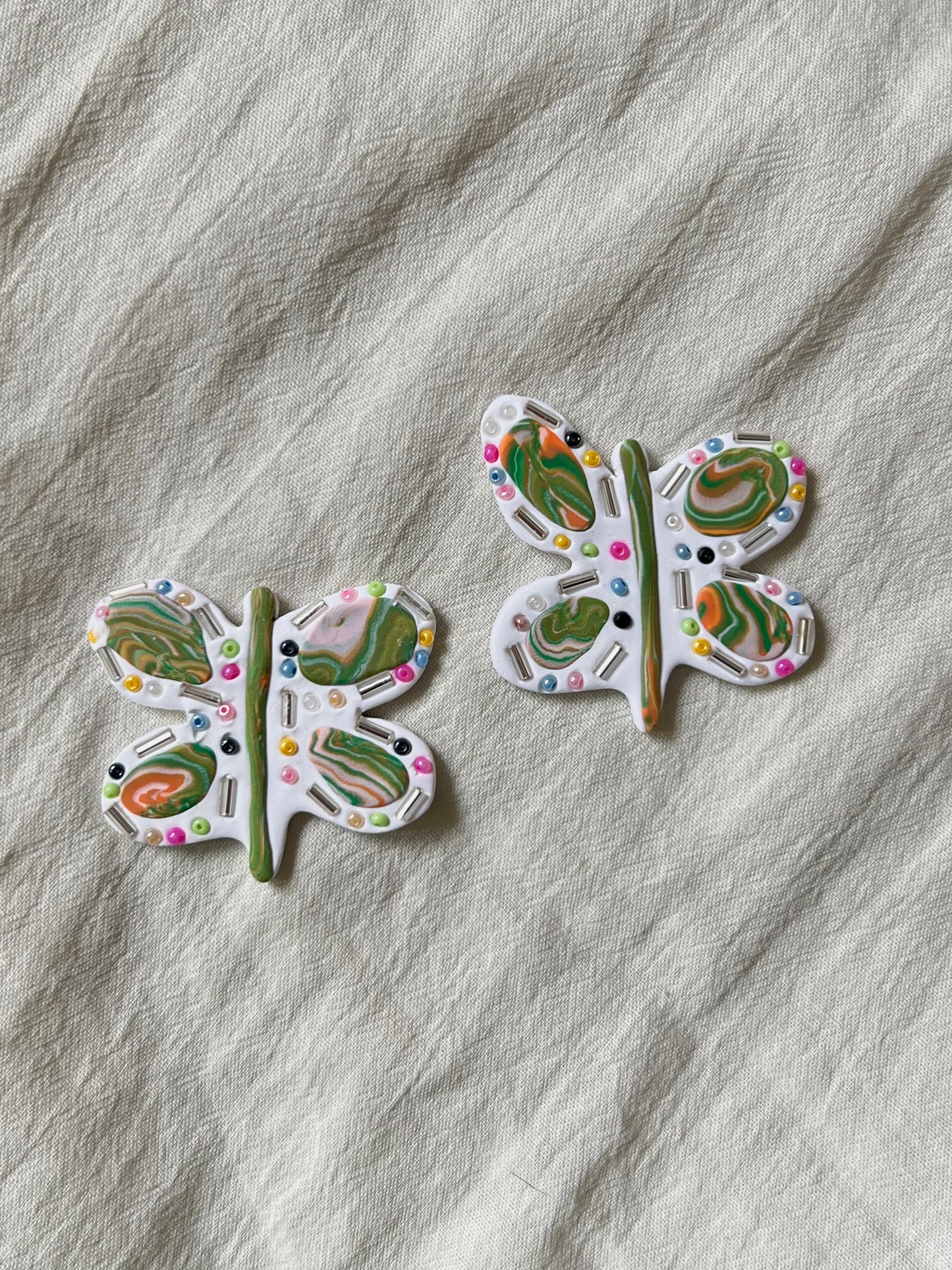 Marbled & Beaded Butterflies