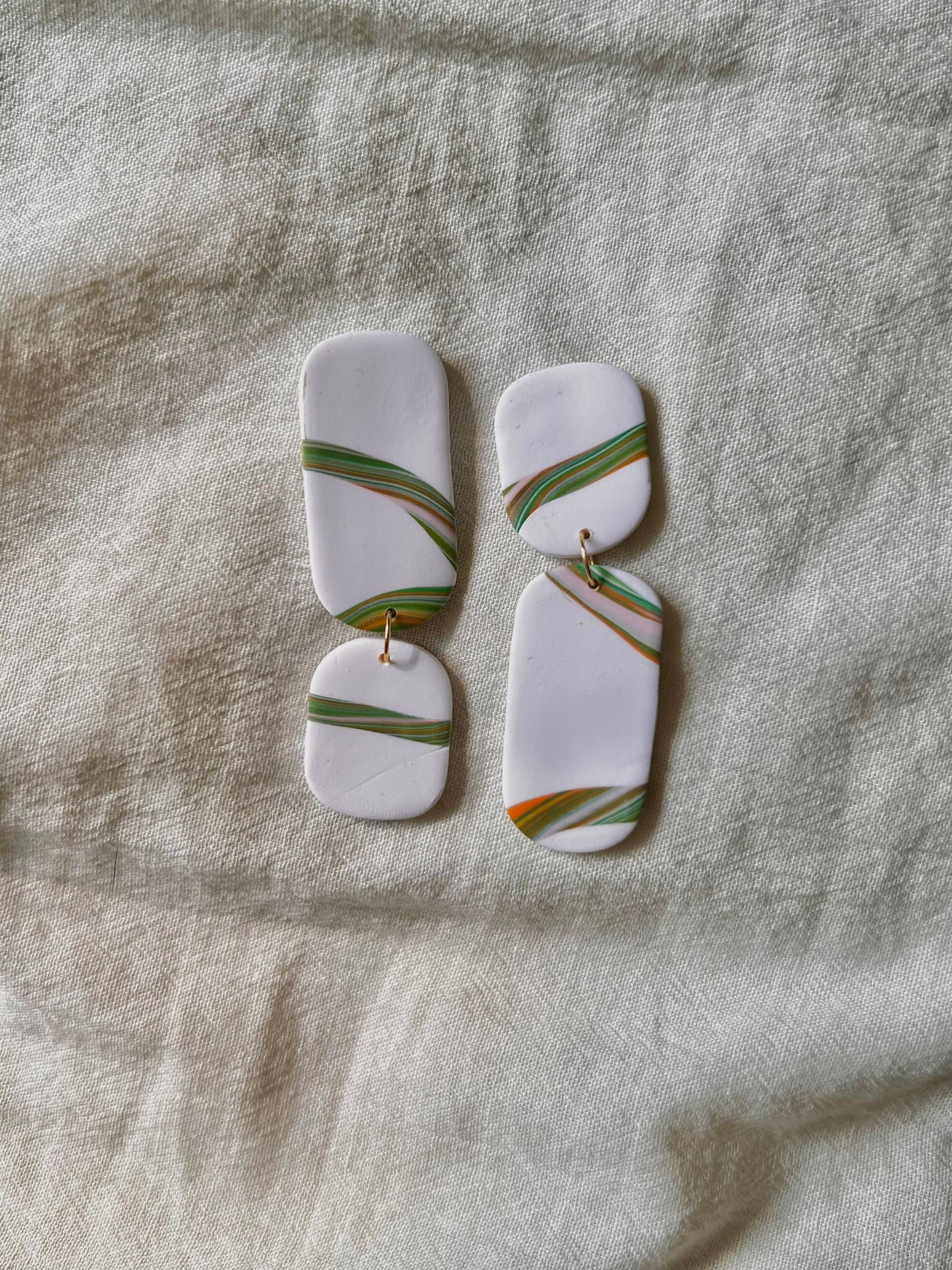 Line Marbled Pill Dangles