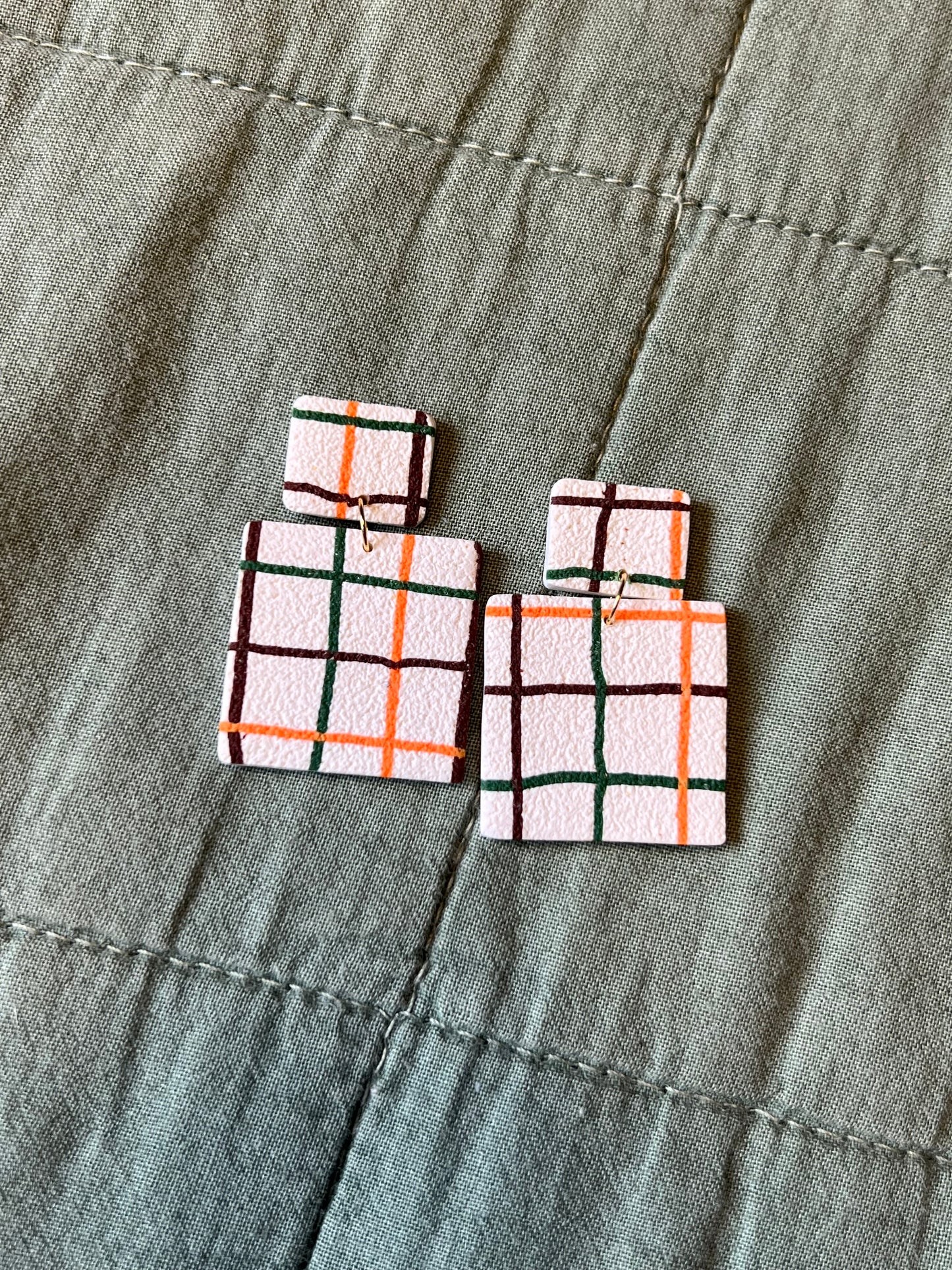 Fall Lines (thin) Square Dangles