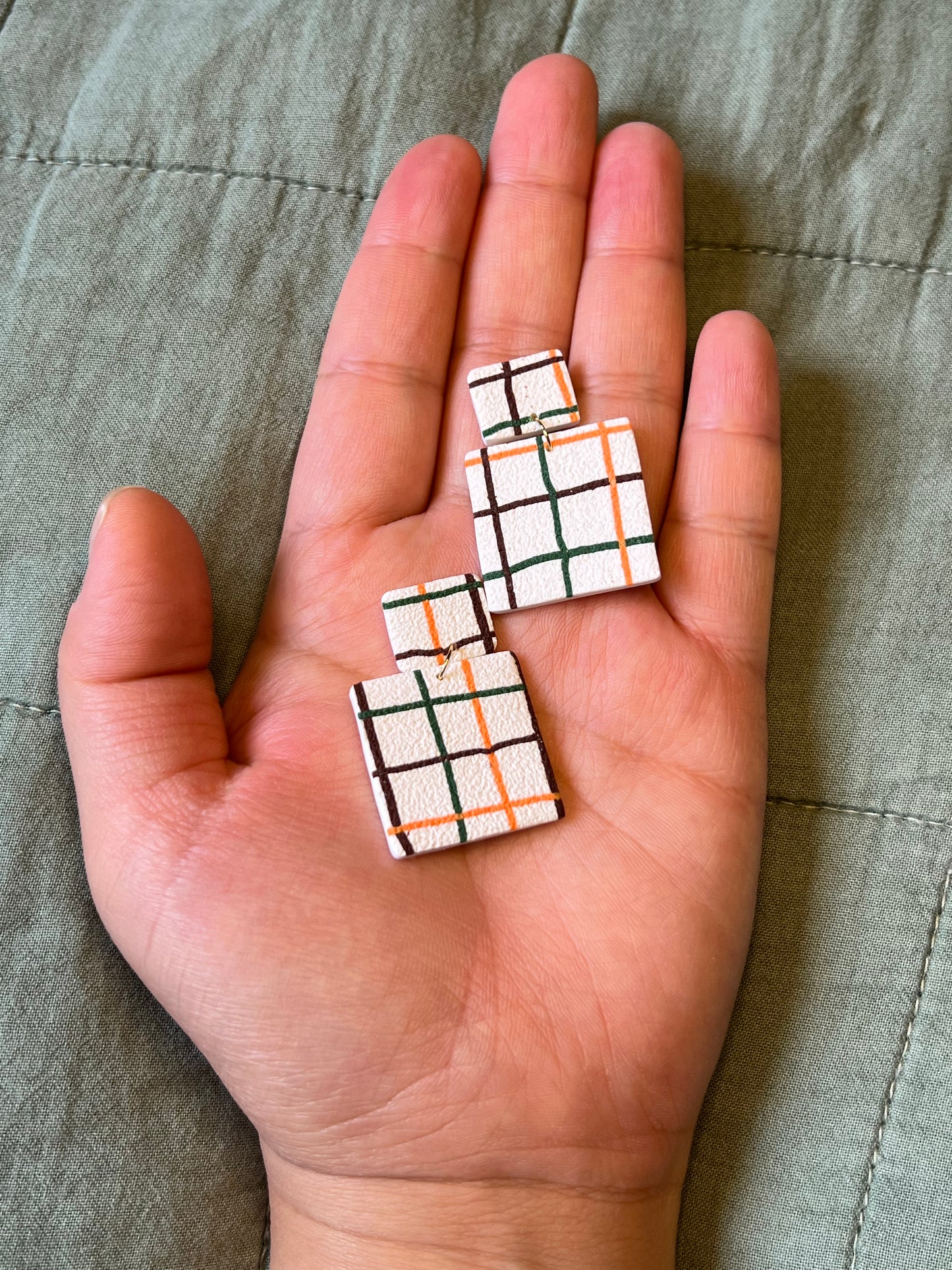 Fall Lines (thin) Square Dangles