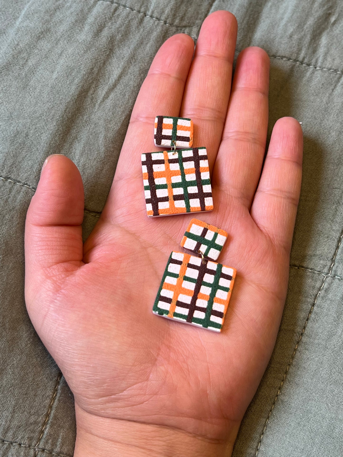 Fall Lines (thick) Square Dangles