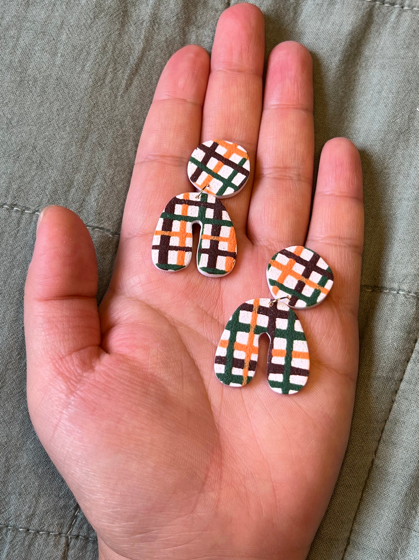 Fall Lines (thick) Organic Curvy Arch Dangles