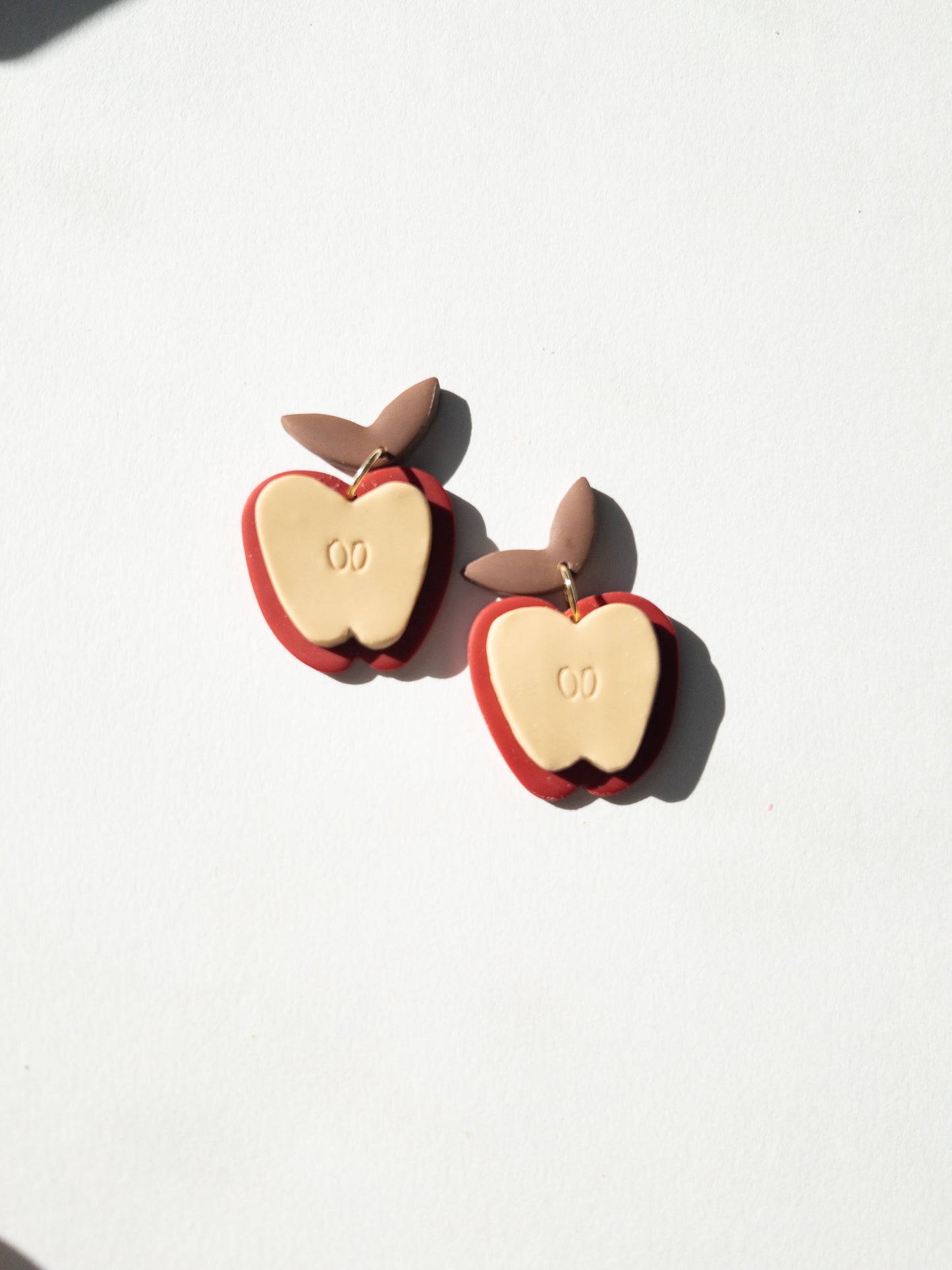 apple of my eye earrings - red