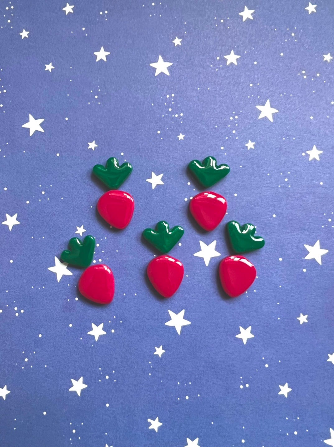 mini beet earrings