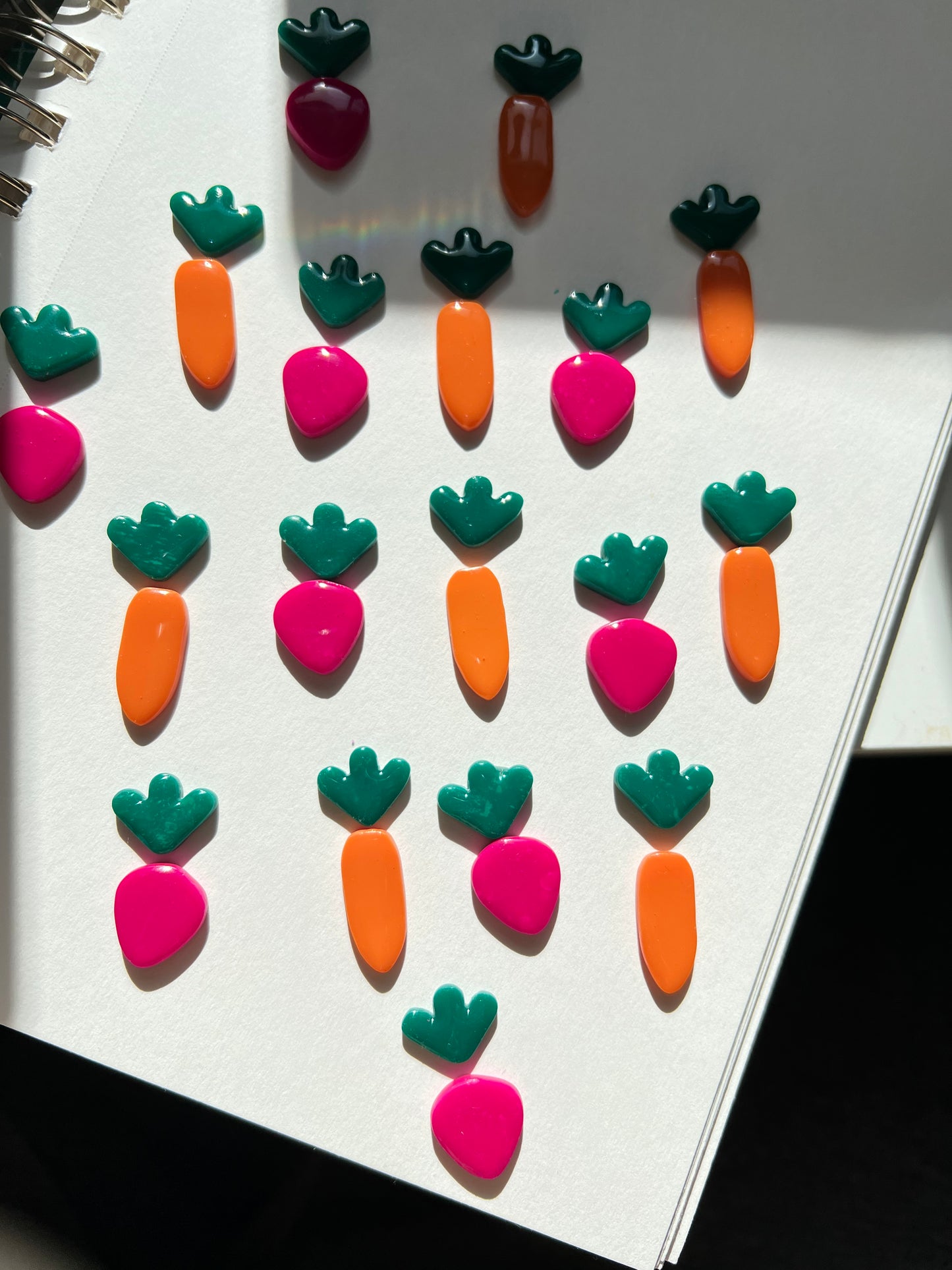 mini carrot earrings