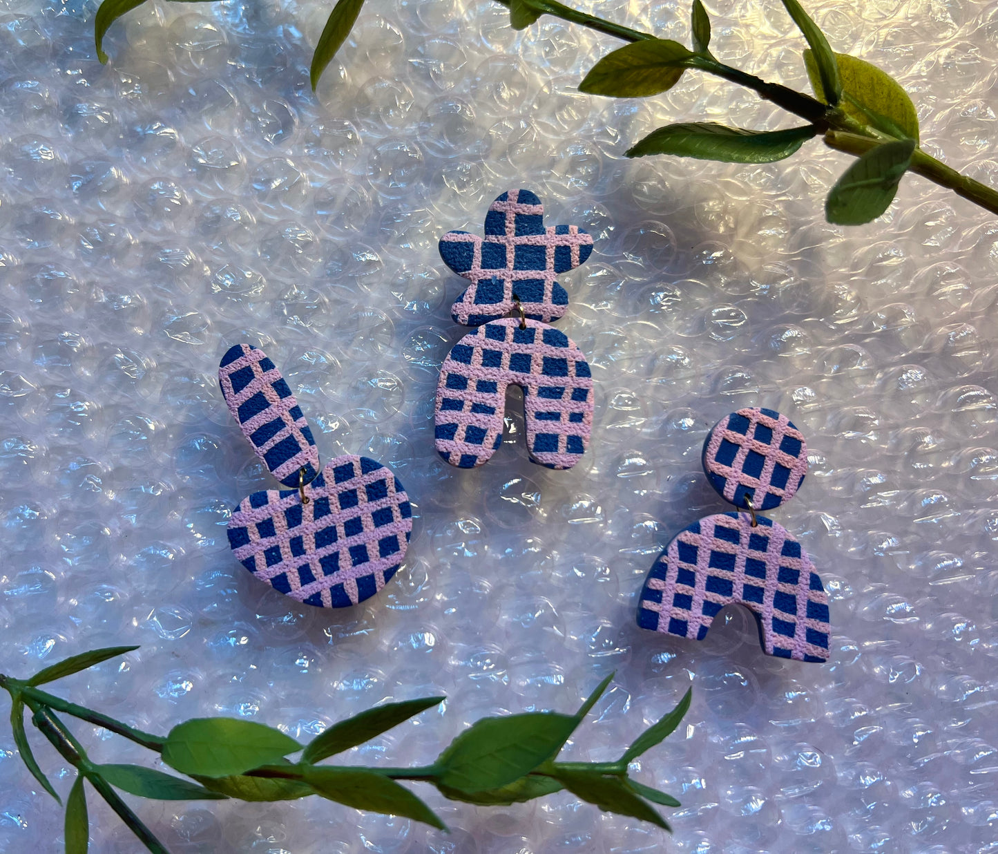 Funky Picnic Blob Dangle Earrings