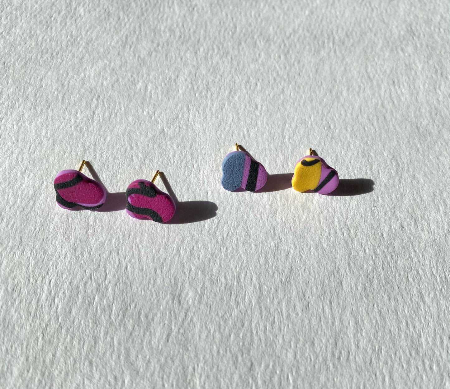 colorful on lavender baby bubble studs
