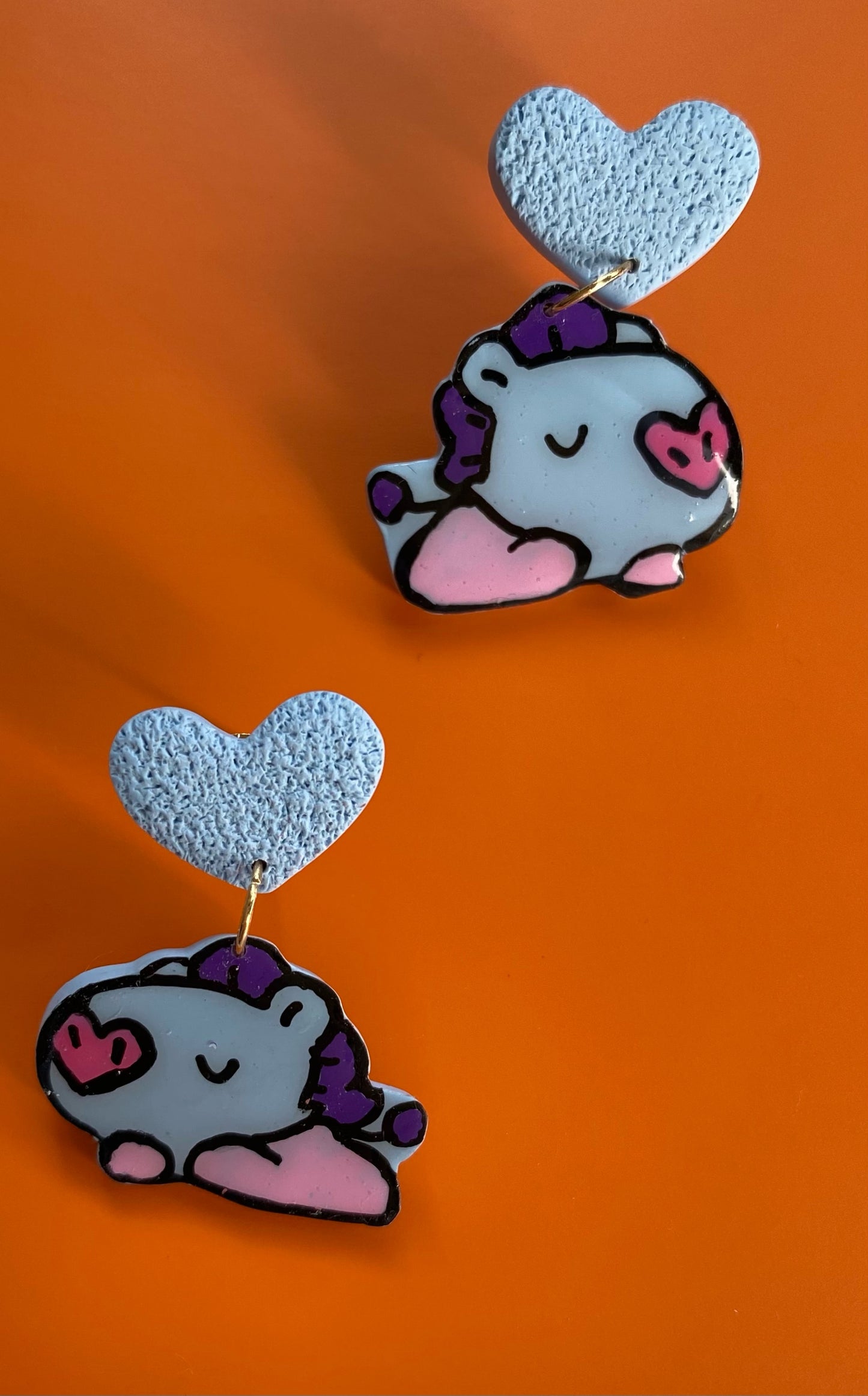 BT21 sleeping Mang dangle earrings