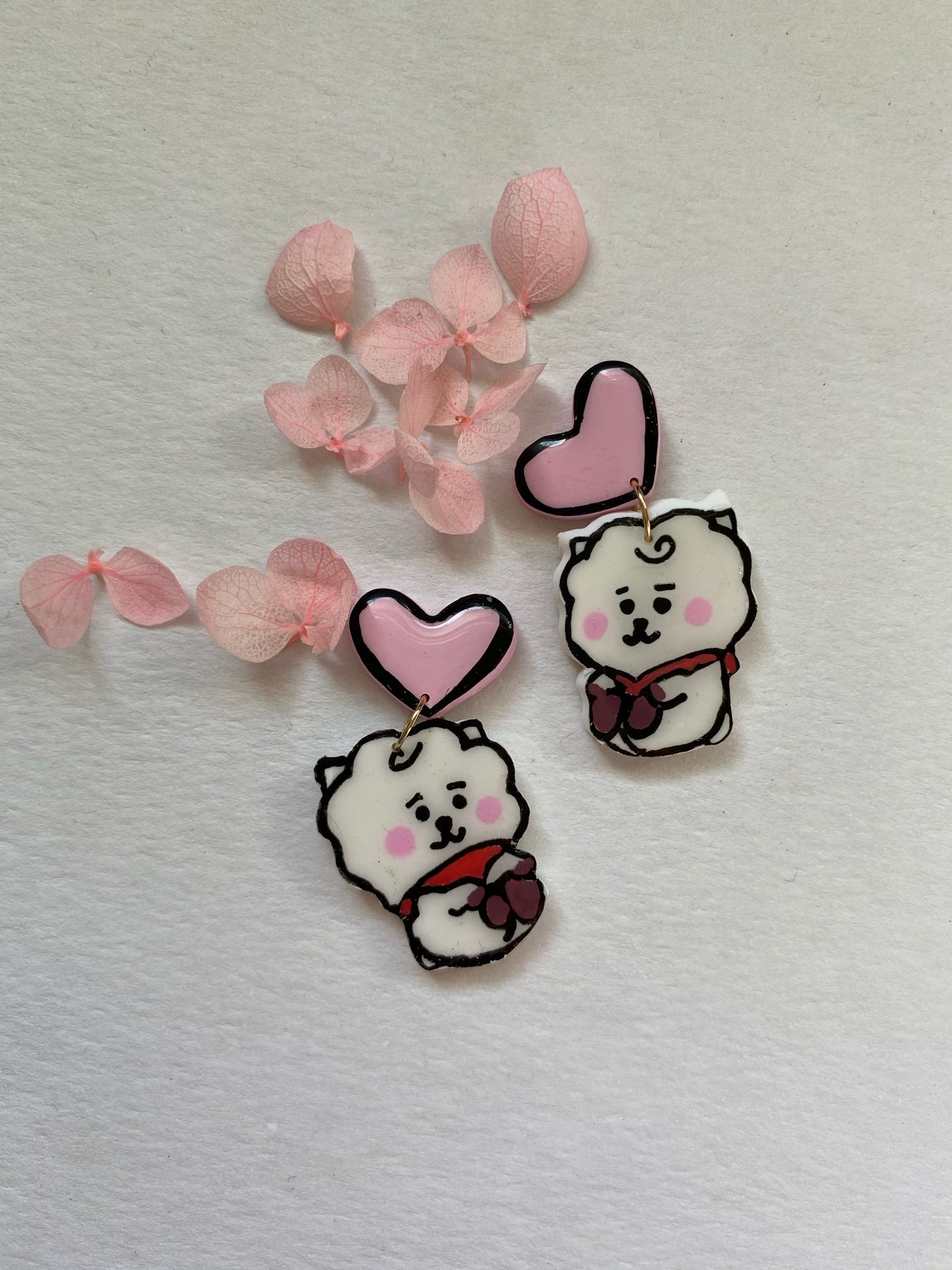 BT21 RJ dangle earrings