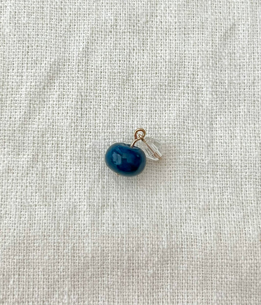 Blueberries - Food Charm Hoop or Dangle Earrings
