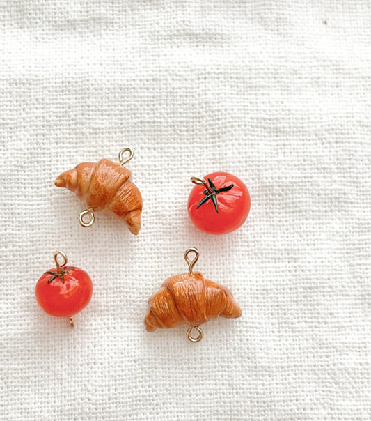 Beefsteak Tomato - Food Charm Hoop or Dangle Earrings (Copy)