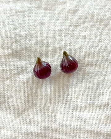 Fig - Food Charm Hoop or Dangle Earrings