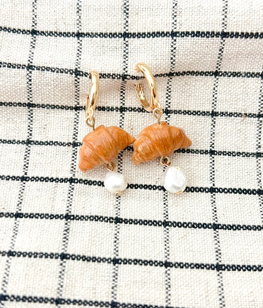 Food Charm Earrings  - Add a bead or freshwater pearl (1 pair)