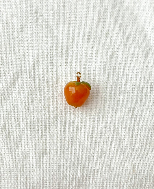 Honey Crisp Apple (translucent) - Food Charm Hoop or Dangle Earrings