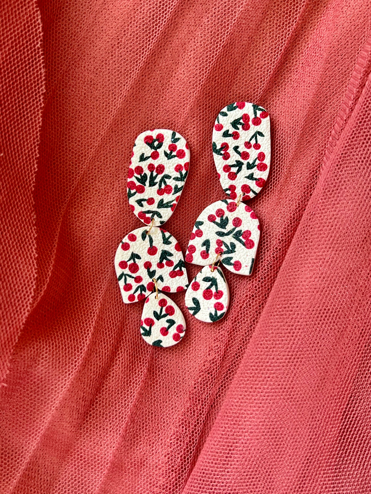 Cherry Cherry Triple Shape Dangles