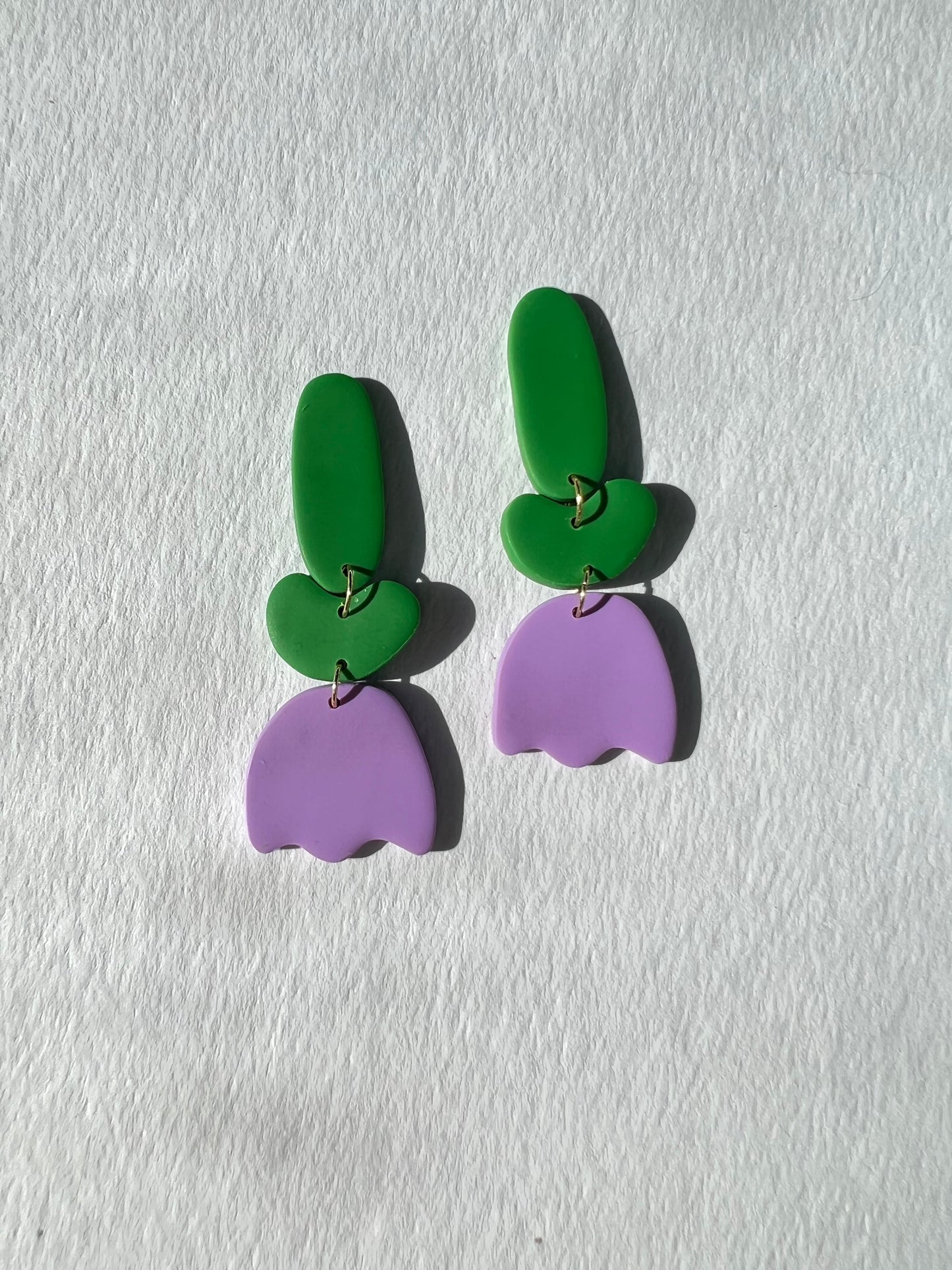 purple tulip earrings