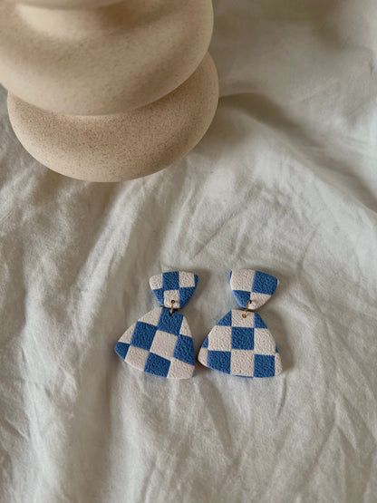 Trapezoid Checkered Earrings