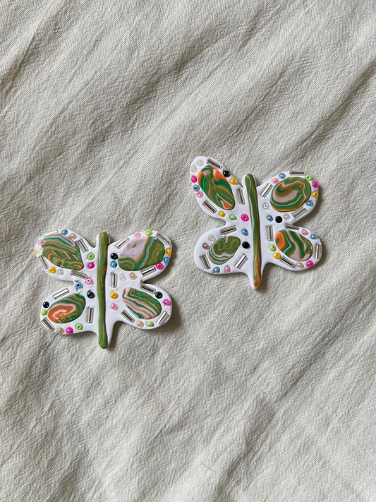 Marbled & Beaded Butterflies