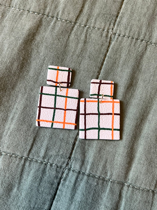 Fall Lines (thin) Square Dangles